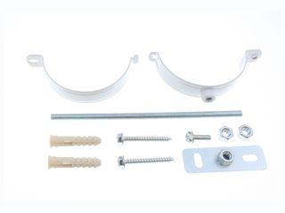 Universal 4" White Flue Support C/w Mounting bracket