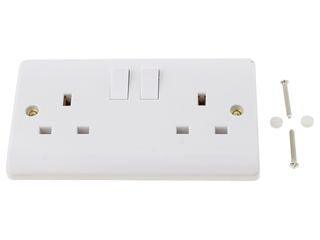 CMA036 - Scolmore Click Mode 13A DP 2 Gang Switched Socket White