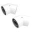 Worcester Bosch 45 Degree Boiler Flue Bend 60/100 2 Pack 7716191085