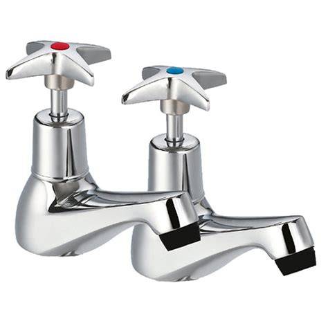 298621CP-Pro X Top Bath Pillar Taps (Pair)
