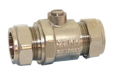 Full Flow 22mm ISO Valve Chrome