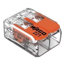 221-612 Wago 2 Way Connector (Up to 6mm) 50pk
