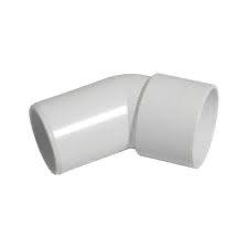 WS76W Floplast 32mm 45 degree Spigot Bend- White
