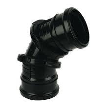 SP561B - Floplast 110 Black Double Socket 90 Bend