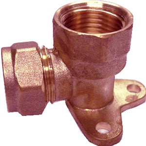 K08523 Comp Backplate Wall Elbow 15mm x 1/2"