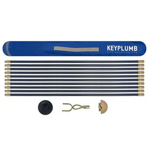 KPDRS - Drain Rod Set - 13 piece including 3 Fittings - 30ft