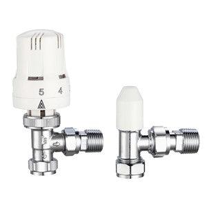 KPTRVLS15 - KeyPlumb - Angled TRV & Lockshield - 15mm x 1/2