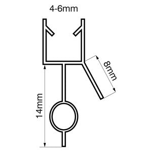 KPSS1 - Keyplumb Shower Seal 4-6mm x 900mm (14mm)