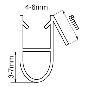 KPSS3 - Keyplumb Shower Seal 4-6mm x 900mm (3-7mm)