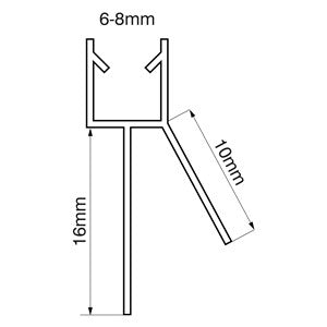 KPSS4 - Keyplumb Shower Seal 6-8mm x 900mm (10-16mm)