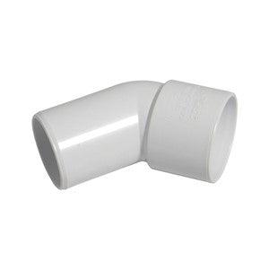 WS77W Floplast 40mm 45 degree Spigot Bend - White