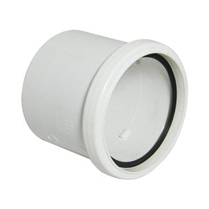SP124W - Floplast - Single Socket Coupling Adpator - White - 110mm