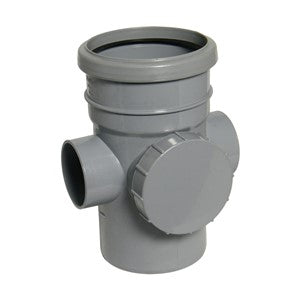 SP274G - FloPlast - Access Pipe Single Socket - Grey - 110mm