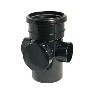 SP274B - FloPlast - Access Pipe Single Socket - Black - 110mm