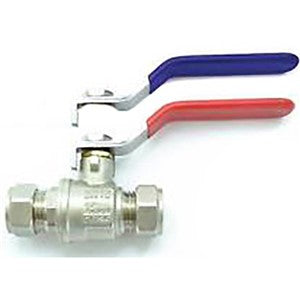DBV15 - Dual Option Lever Ball Valve - WRAS App. - Red/Blue - 15mm