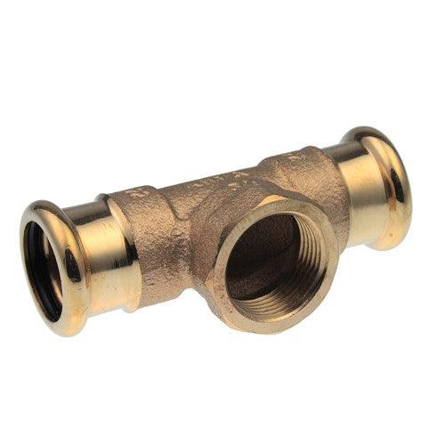 38591 Pegler Xpress S30 female iron branch tee 22 x 22mm x 1/2" Copper