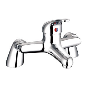 HS600N - Standard Bath Filler Tap with Pillars Chrome (WRAS)