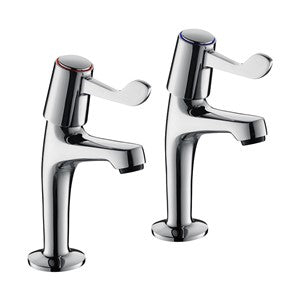 HS309N - Contract Lever Sink Pillar Taps - Chrome