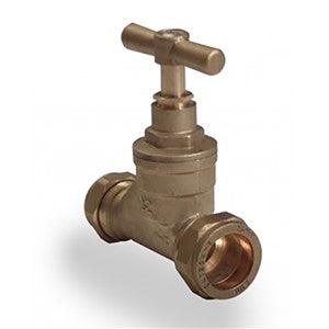 stopcock 20mm x 15mm Brass