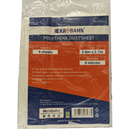 KB-DSPT0432-Krobahn Polythene Dust Sheets 3.6m x4