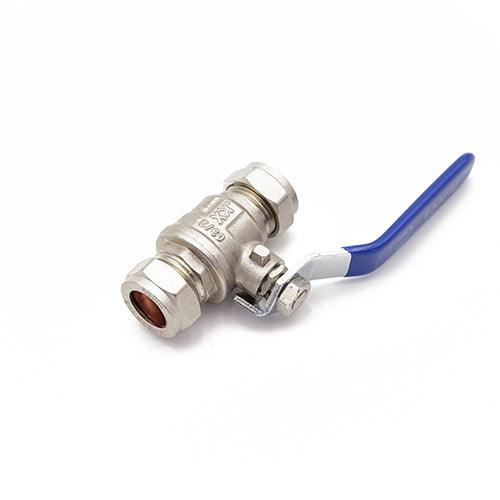 Intatec 15mm Blue & Red Lever Valve