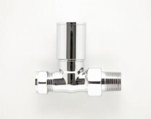 15mm Chrome Straight Towel Rail Valve (Pair/1 Box)