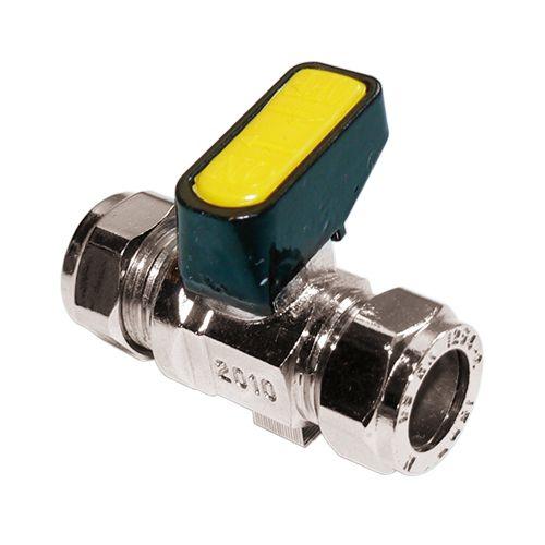 10mm Metro Gas Mini Lever Ball Valve CP