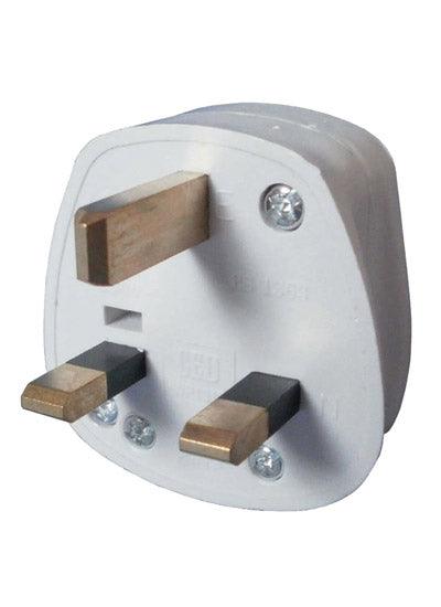 Masterplug 13A plug - white/fused Plug Top