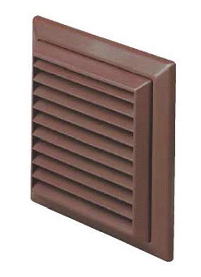 VKC244B Fixed Louvre Wall Terminal - Brown