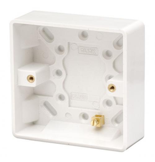 CMA081 - Scolmore Click Mode 1 Gang 25mm Pattress Back Box White