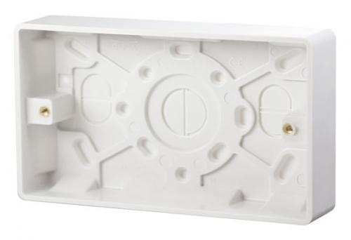 CMA082 - Scolmore Click Mode 2 Gang 25mm Pattress Back Box White
