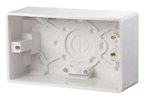CMA086 - Scolmore Click Mode 2 Gang 47mm Pattress Back Box White