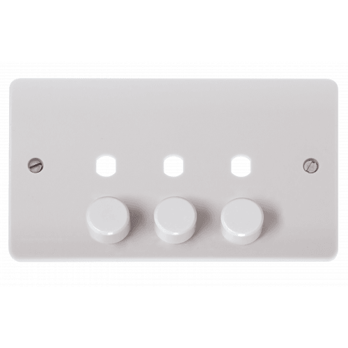 CMA147PL - Scolmore Click Mode 3 Gang Dimmer Plate White