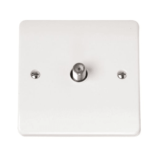 CMA156 - Scolmore Click Mode 1 Gang Non Isolated Satellite Socket White