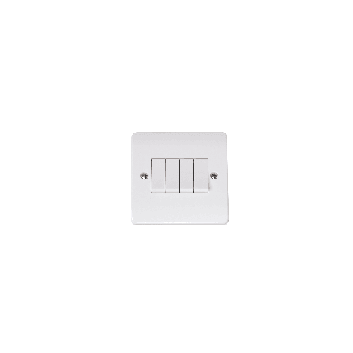 CMA9014 - Scolmore Click Mode 10A 4 Gang 2 Way Light Switch White