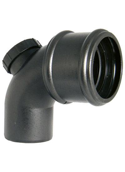 SP169B Floplast 110mm Access Bend- Black