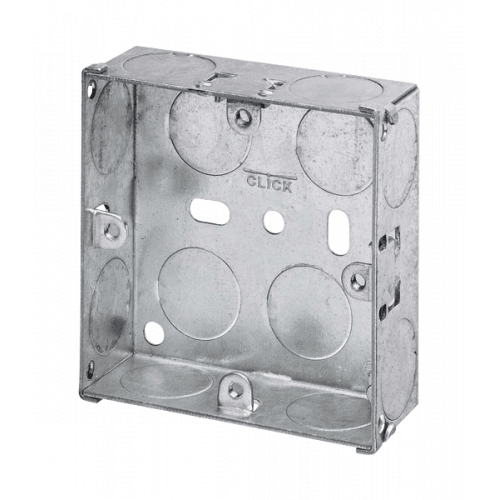 WA093 - Scolmore Click Essentials 1 Gang 25mm Flush Metal Knockout Box
