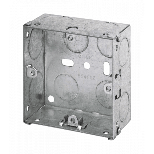 WA095 - Scolmore Click Essentials 1 Gang 35mm Flush Metal Knockout Box