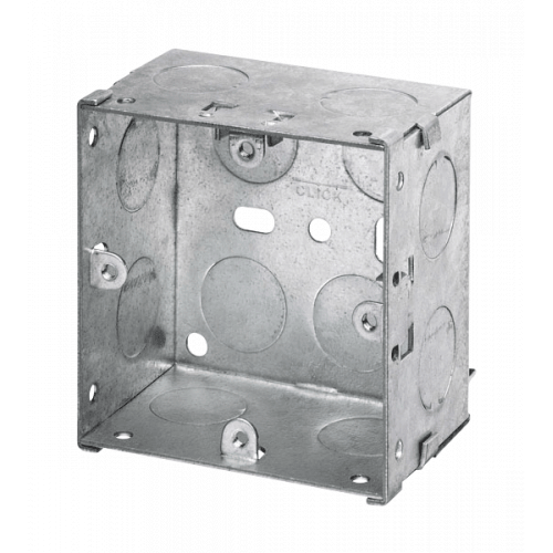 WA097 - Scolmore Click Essentials 1 Gang 47mm Flush Metal Knockout Box