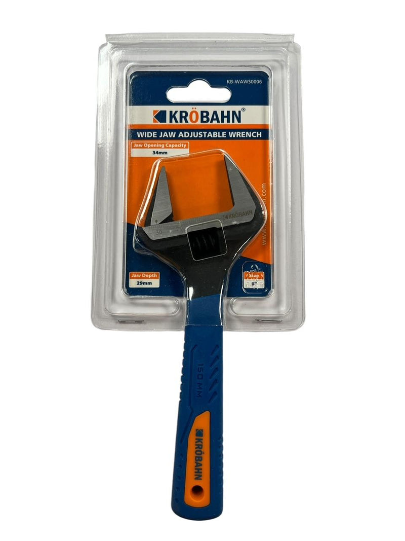 KB-WAWS0006- Wide Jaw Adjustable Wrench - 6"