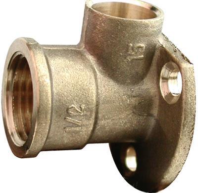 Endfeed Backplate Elbow 15mm x 1/2"