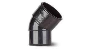 WS77B Floplast 40mm 45 degree Spigot Bend - Black