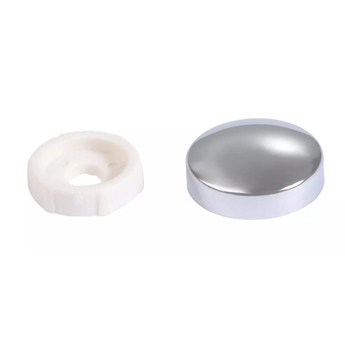 M6 Chrome Plated Metal Screw Cover Caps x 50