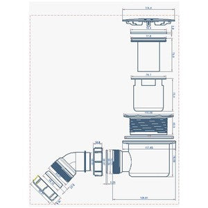 KeyPlumb - 90mm Fast Flow Shower Trap - Chrome Plated