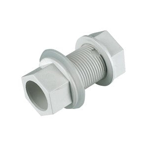 OS14W FloPlast Straight Tank Connector  White 21.5mm