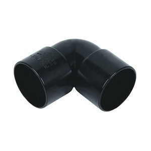 WS12B - FloPlast - 90* Bend ABS Solvent - Black - 50mm