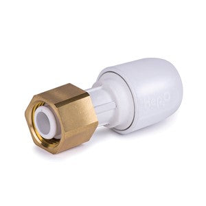HD25A/15W - Hep2O - Straight Tap Connector White 15x1/2" BSP
