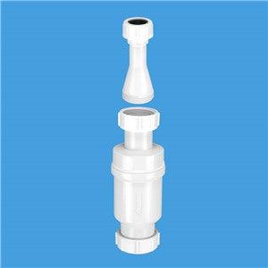 MACVALVE-3 McAlpine 1.25" BSP Nut x Compression + 22mm Tundish Adaptor