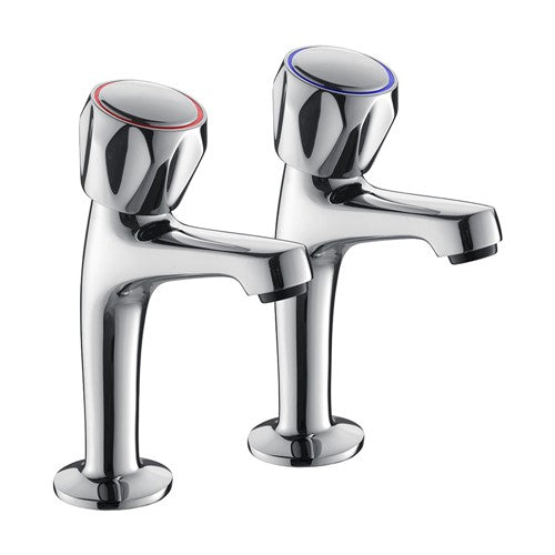 HS109N - Contract Sink Pillar Taps - Chrome (WRAS)