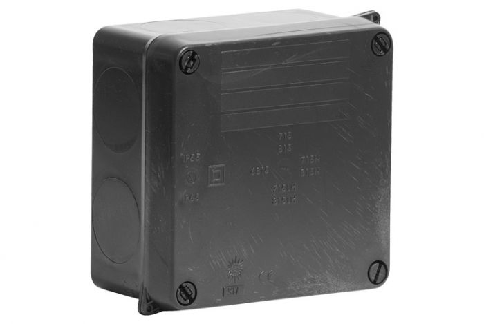 Wiska Black Adaptable Box 112x112 IP65 - Black